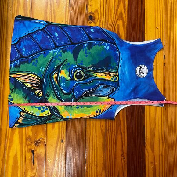 Jessica Ann Art Mahi Mahi Dolphin Fish Top S Art2Wear Ocean Coastal Lady Angler - Picture 14 of 15